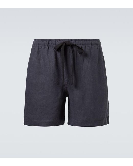Commas Men's Blue Linen Shorts