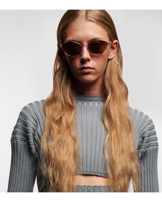 Loewe Natural Anagram Cat-Eye Sunglasses