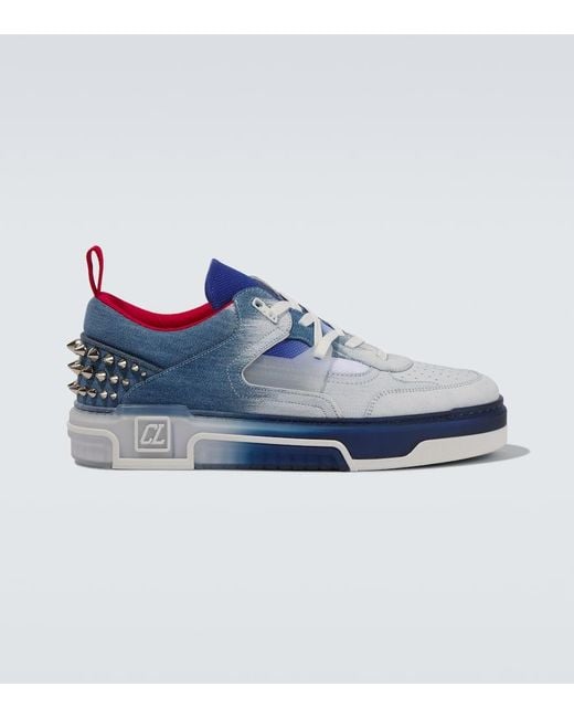 Christian Louboutin Blue Astroloubi Denim Sneakers for men