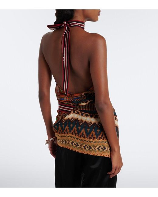 Top Estampado Dries Van Noten de color Brown