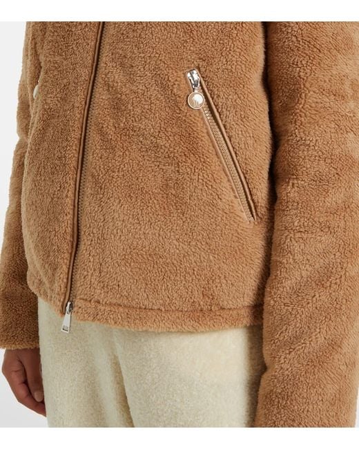 Moncler Brown Polignac Teddy And Down Jacket