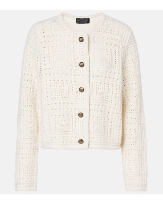 Cardigan Harry De Cachemir Calado Nili Lotan de color White