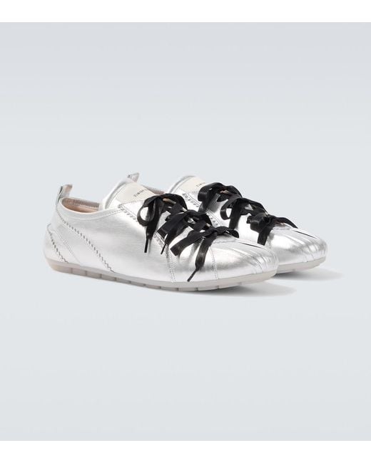 Simone Rocha Ballerina Grip Metallic Leather Sneakers for men
