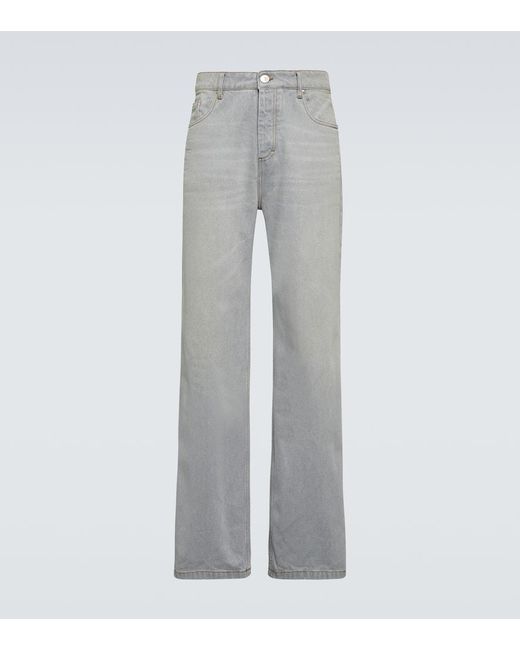 AMI Gray Mid-rise Denim Jeans for men