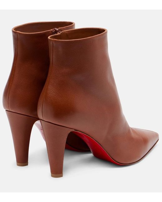 Christian Louboutin Brown Vibella 85 Leather Ankle Boots
