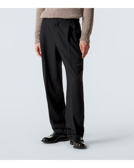 Brioni Blue Bellagio Wool And Cashmere Pants for men