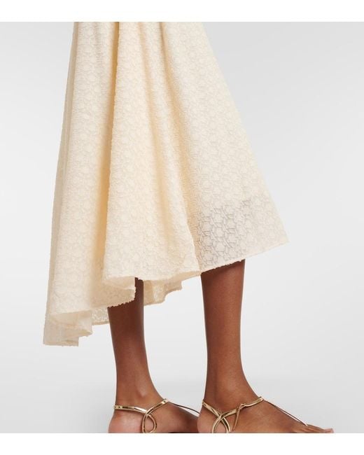 Eres Natural Confidentielle Silk And Cotton Midi Dress