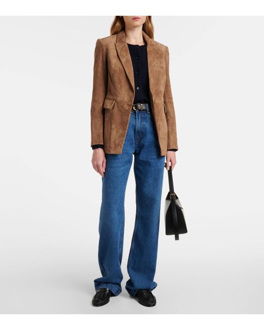 Veronica Beard Brown Duane Suede Blazer