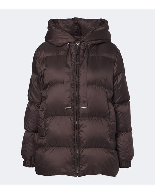 Max Mara Brown The Cube Hooded Quilted Down Jacket
