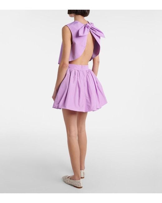 Patou Purple Gathered Miniskirt