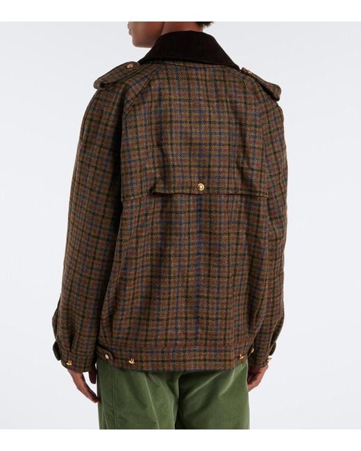 Blazé Milano Brown Chausie Checked Virgin Wool Jacket