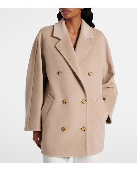 Max Mara Natural Rebus Wool And Cashmere Coat