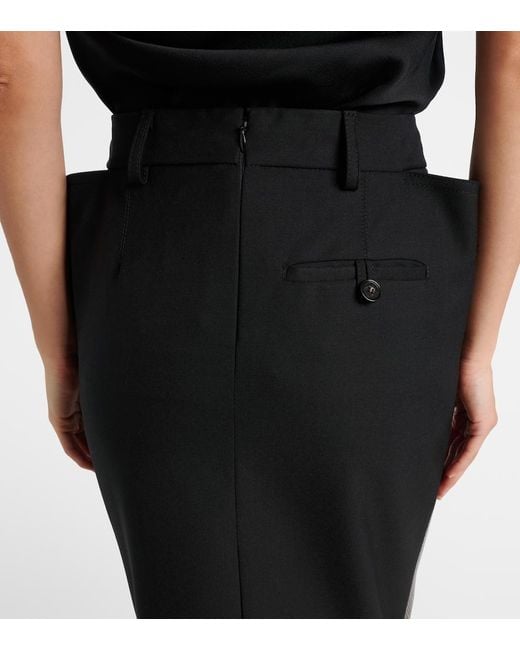 Stella McCartney Brown Snake-Effect Midi Skirt
