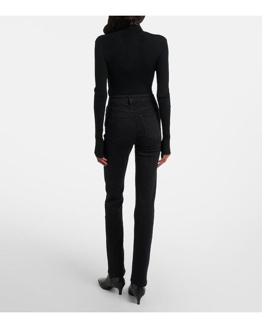 FRAME Black Pencil Slim Jeans