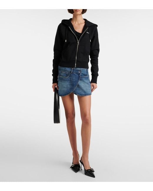 Coperni Blue Denim Wrap Skirt