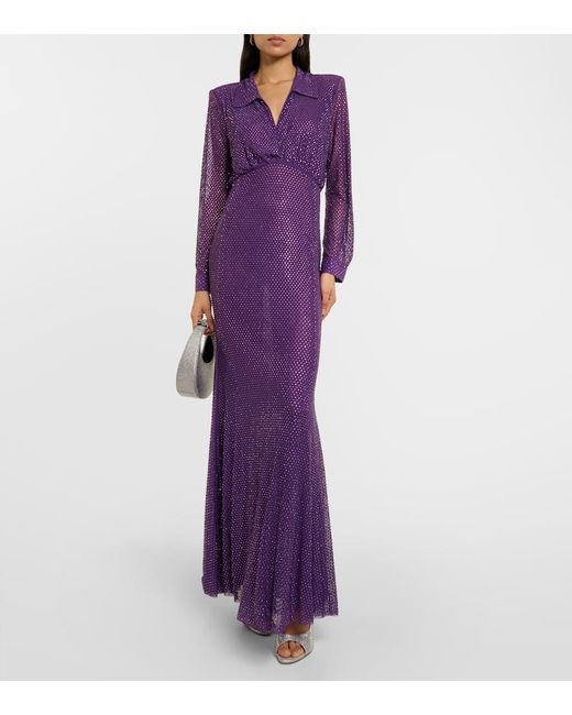 Rs24-109x-pr abiti lunghi di Self-Portrait in Purple