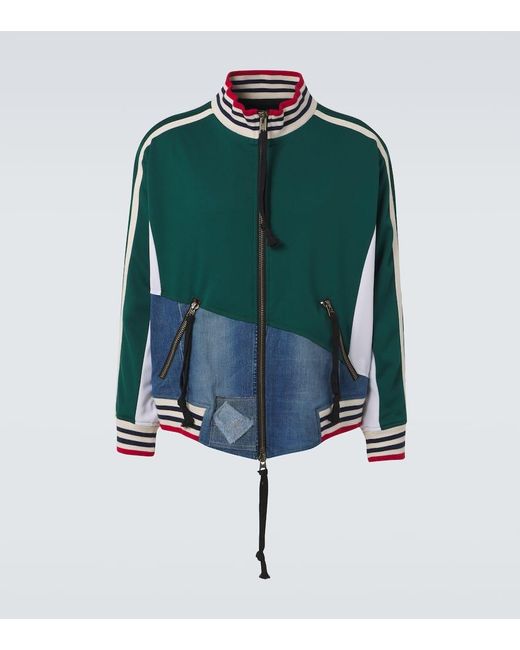 Greg Lauren Trainingsjacke Mit Denim in Green für Herren