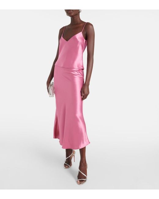 Galvan Pink Ischia Satin Camisole
