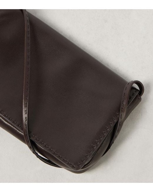 The Row Black Nuance Leather Shoulder Bag