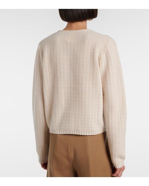 Jardin Des Orangers Natural Wool And Cashmere Cardigan
