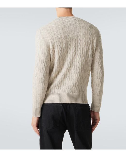 arch4 White Cable-Knit Cashmere Sweater for men