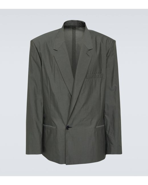 Lemaire Green Tailored Cotton And Silk Blazer for men