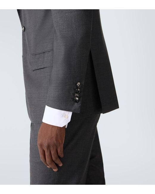Traje De Lana Virgen Kiton de hombre de color Black