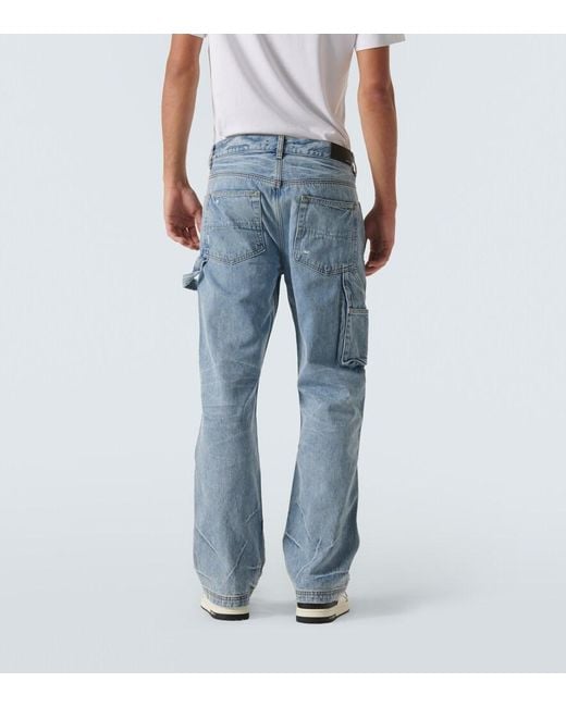 Amiri Mid-Rise Straight Jeans in Blue für Herren