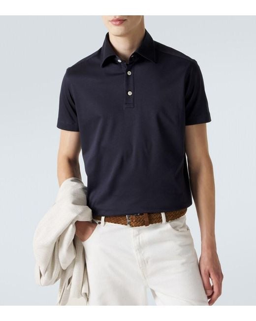 Polo De Algodon Kiton de hombre de color Blue
