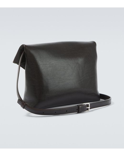 Saint Laurent Black Cassandre Envelope Leather Messenger Bag for men