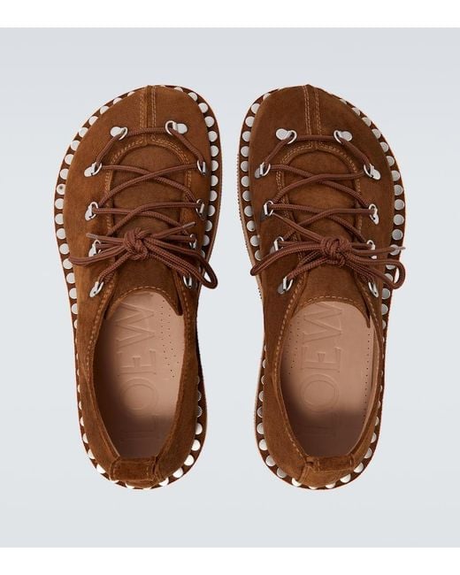 Chaussures Rivet En Daim Loewe pour homme en coloris Brown