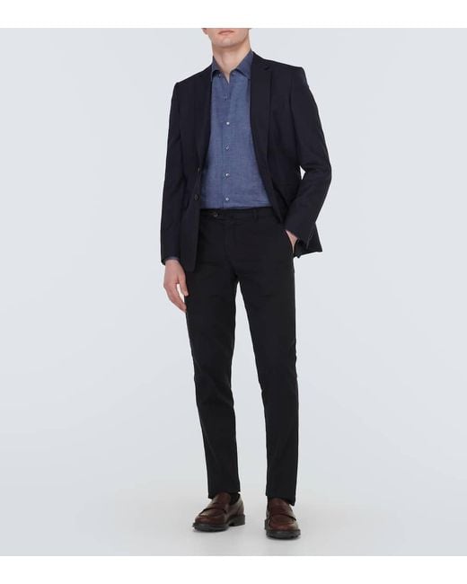 Camicia Andre di Loro Piana in Blue da Uomo