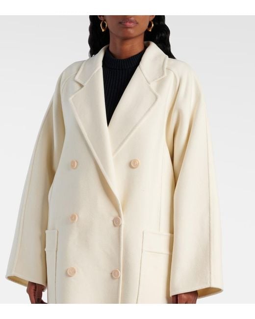 Max Mara White Orma Double-Breasted Wool And Cashmere Jacket