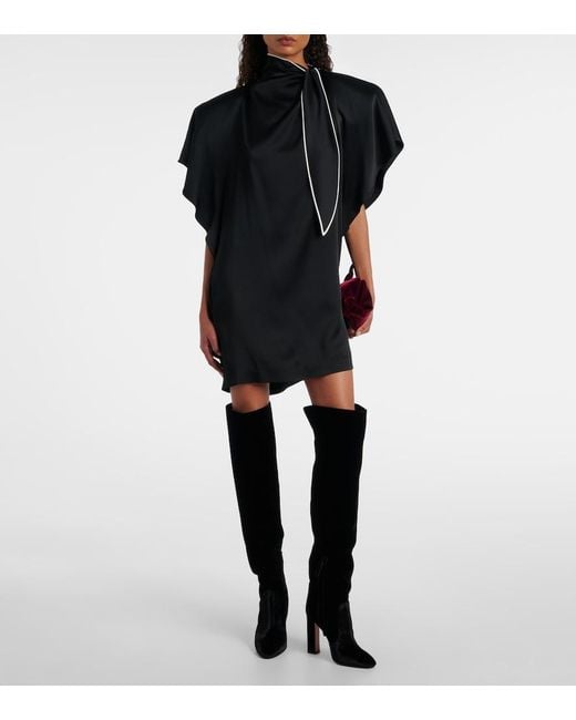 Aquazzura Black Joplin 105 Velvet Over-The-Knee Boots