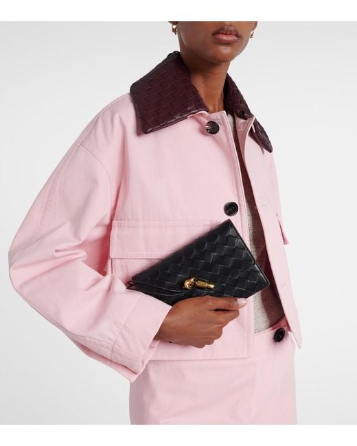 Bottega Veneta Black Andiamo Intrecciato Leather Shoulder Bag
