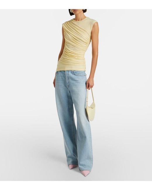 Agolde Yellow Ester Ruched Top