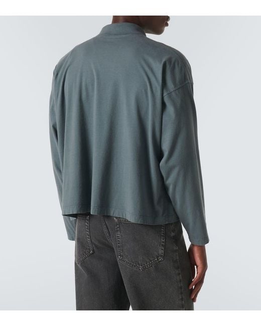The Row Bryson Cotton Polo Shirt in Gray for Men | Lyst