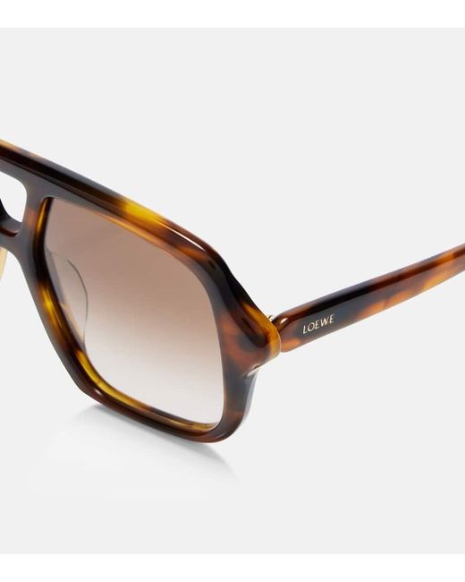 Loewe Brown Slim Aviator Sunglasses