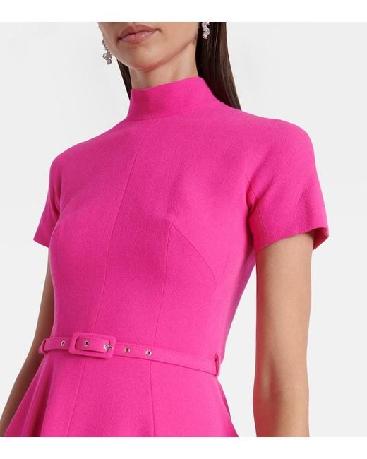 Robe Longue Camilla En Laine Emilia Wickstead en coloris Pink