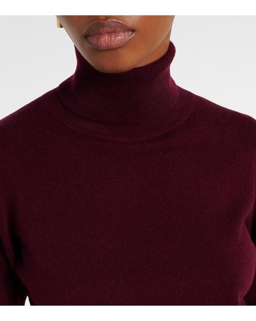Jardin Des Orangers Purple Turtleneck Wool And Cashmere Sweater