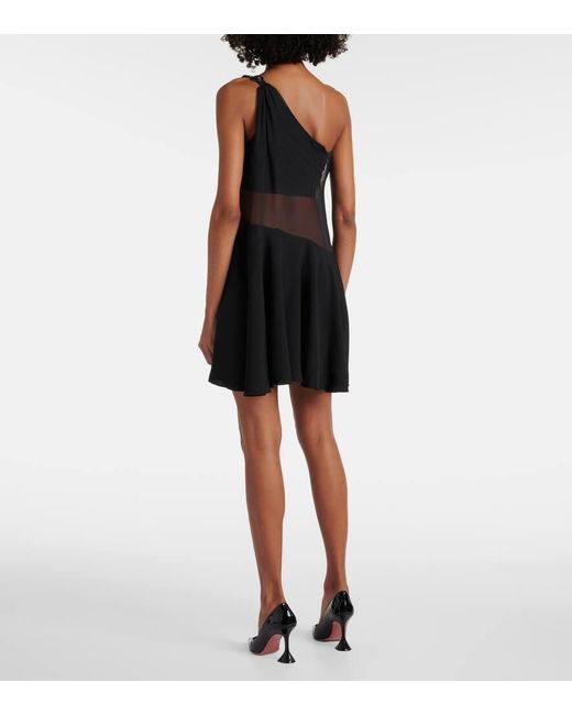 Nensi Dojaka Black One-Shoulder-Minikleid Daphne