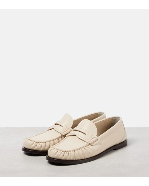 Saint Laurent Natural Cassandre Mocassins Loafer