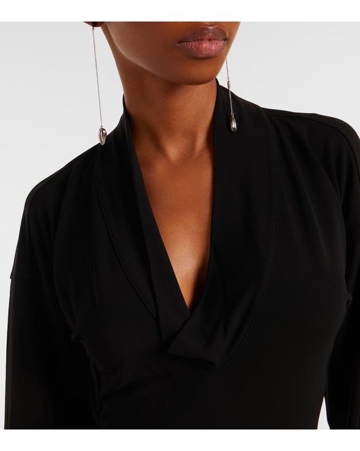 Lemaire Black Maxikleid Aus Crepe-Jersey