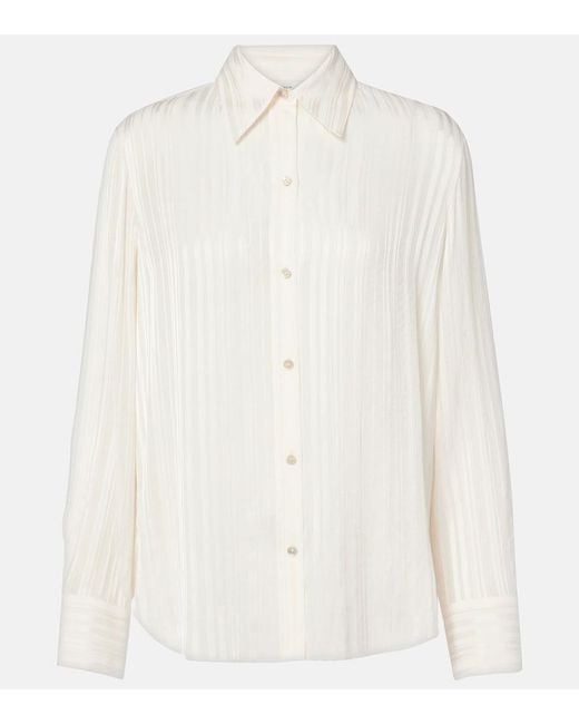 Vince White Striped Shirt