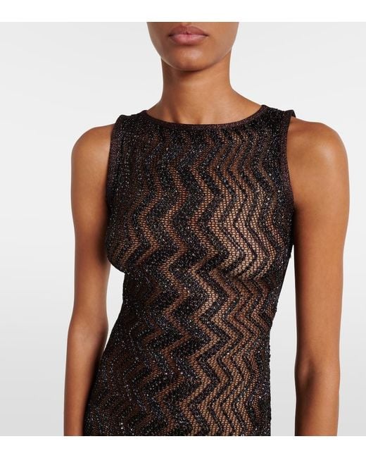 Missoni Black Zigzag Sequined Beach Cover-Up