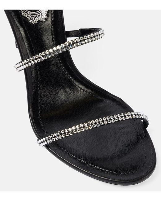 Rene Caovilla Metallic Cleo 105 Embellished Satin Sandals