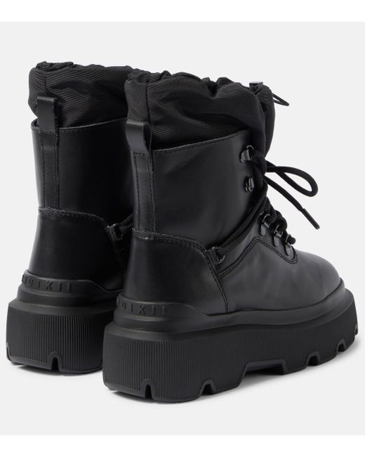 Inuikii Black Endurance Leather Ankle Boots