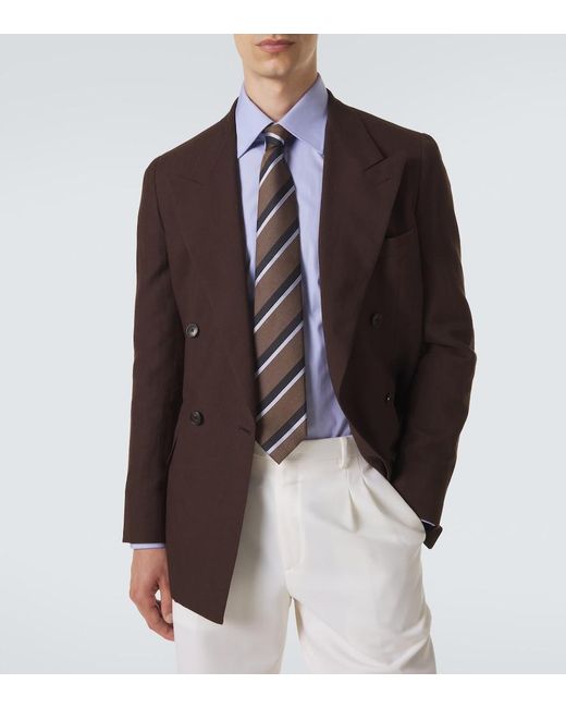 Cravatta di Brioni in Brown da Uomo