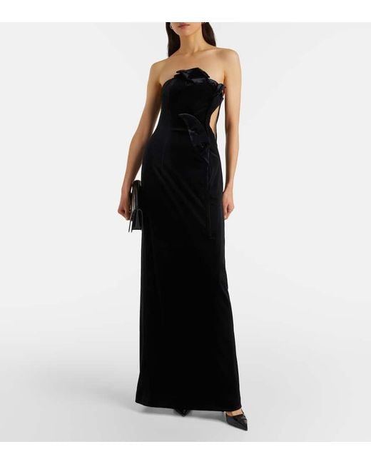 LEO LIN Black Robe Marilyn Aus Samt