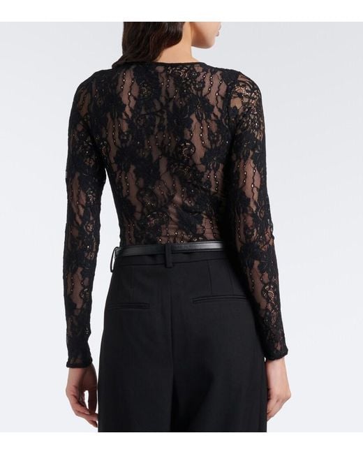 Zimmermann Black Lace Bodysuit